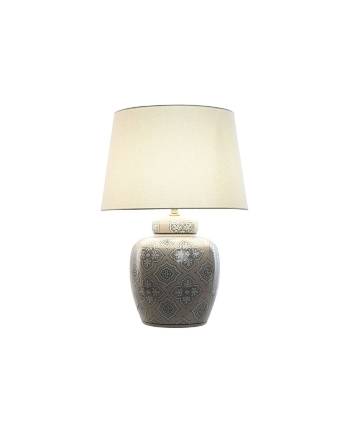 Lampada da tavolo Home ESPRIT Bianco Beige Ceramica 50 W 220 V 43,5 x 43,5 x 61 cm Lampada da tavolo Home ESPRIT Bianco Beige Ceramica 50 W 220 V 43,5 x 43,5 x 61 cm