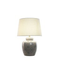 Lampada da tavolo Home ESPRIT Bianco Beige Ceramica 50 W 220 V 43,5 x 43,5 x 61 cm Lampada da tavolo Home ESPRIT Bianco Beige Ceramica 50 W 220 V 43,5 x 43,5 x 61 cm