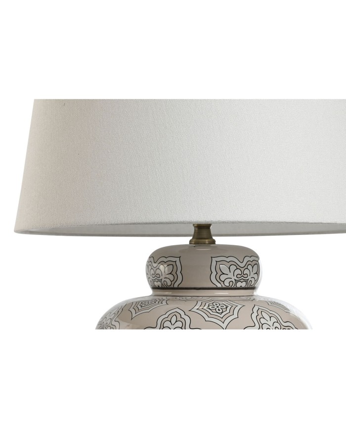Lampada da tavolo Home ESPRIT Bianco Beige Ceramica 50 W 220 V 43,5 x 43,5 x 61 cm Lampada da tavolo Home ESPRIT Bianco Beige Ceramica 50 W 220 V 43,5 x 43,5 x 61 cm