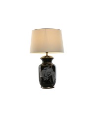 Lampada da tavolo Home ESPRIT Bicolore Ceramica 50 W 220 V 40 x 40 x 70 cm