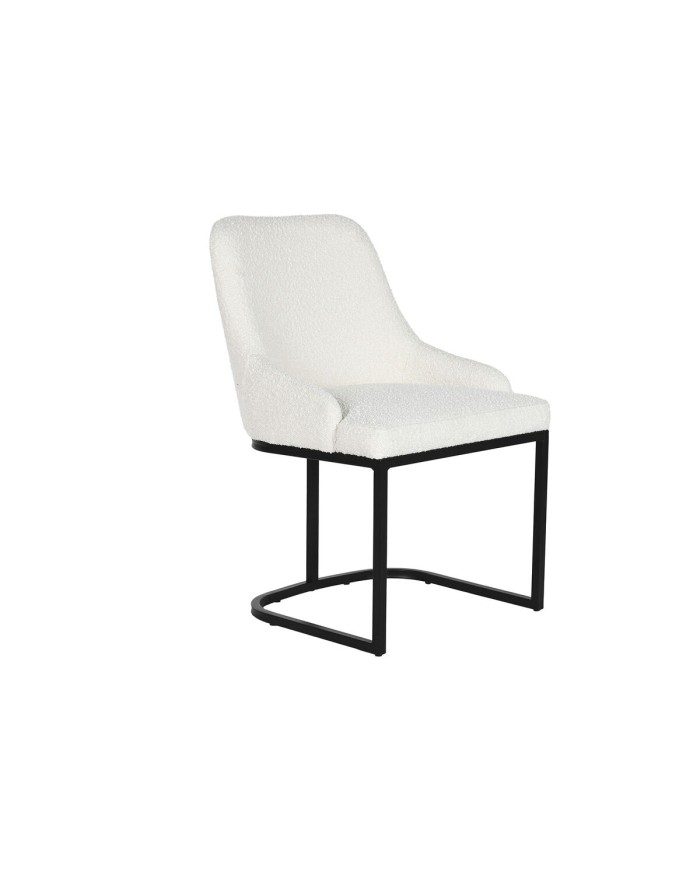 Sedia da Sala da Pranzo Home ESPRIT Bianco Nero 54 x 61 x 82,5 cm