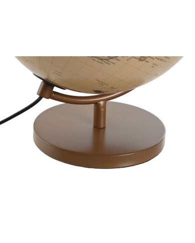 Mappamondo Home ESPRIT Marrone PVC 26 x 25 x 34 cm