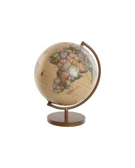 Mappamondo Home ESPRIT Marrone PVC 26 x 25 x 34 cm