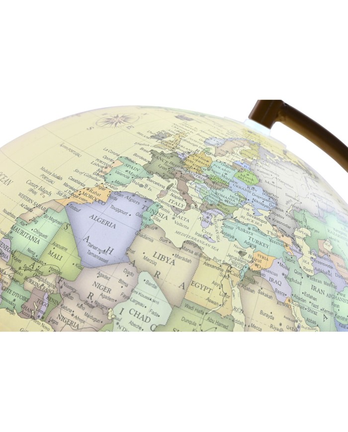 Mappamondo Home ESPRIT Marrone PVC 26 x 25 x 34 cm