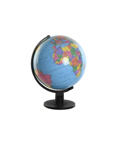 Mappamondo Home ESPRIT Azzurro Nero PVC 33 x 32 x 41 cm