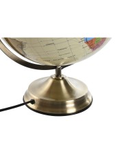 Mappamondo Home ESPRIT Beige Dorato PVC 33 x 32 x 42 cm