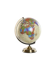 Mappamondo Home ESPRIT Beige Dorato PVC 33 x 32 x 42 cm