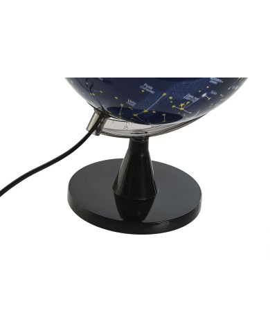 Mappamondo Home ESPRIT Nero Blu Marino PVC 21 x 20 x 31 cm