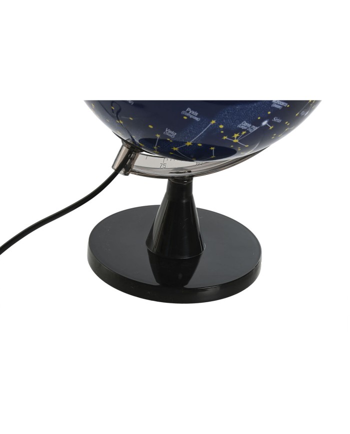 Mappamondo Home ESPRIT Nero Blu Marino PVC 21 x 20 x 31 cm