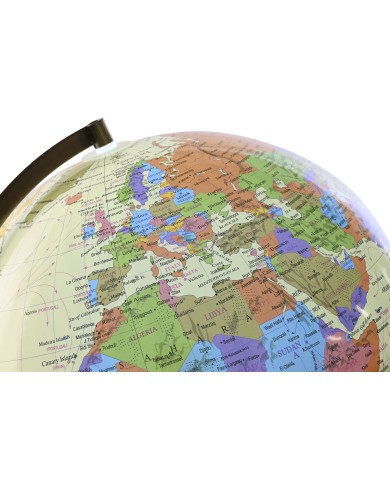 Mappamondo Home ESPRIT Beige Dorato PVC 33 x 32 x 42 cm