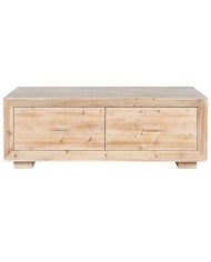 Tavolino da Caffè Home ESPRIT Naturale Legno di abete Legno MDF 130 x 70 x 46 cm
