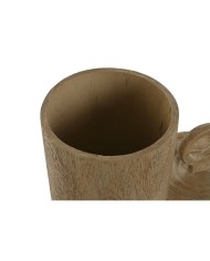 Scatola-Portagioie Home ESPRIT Marrone Resina 14 x 14 x 28 cm