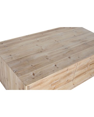 Tavolino da Caffè Home ESPRIT Naturale Legno di abete Legno MDF 130 x 70 x 46 cm