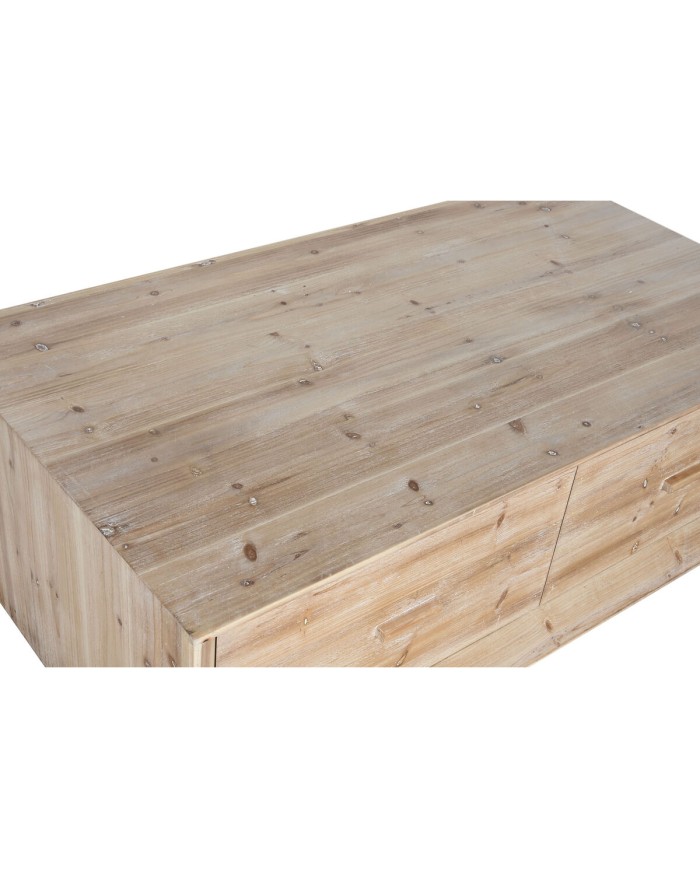 Tavolino da Caffè Home ESPRIT Naturale Legno di abete Legno MDF 130 x 70 x 46 cm