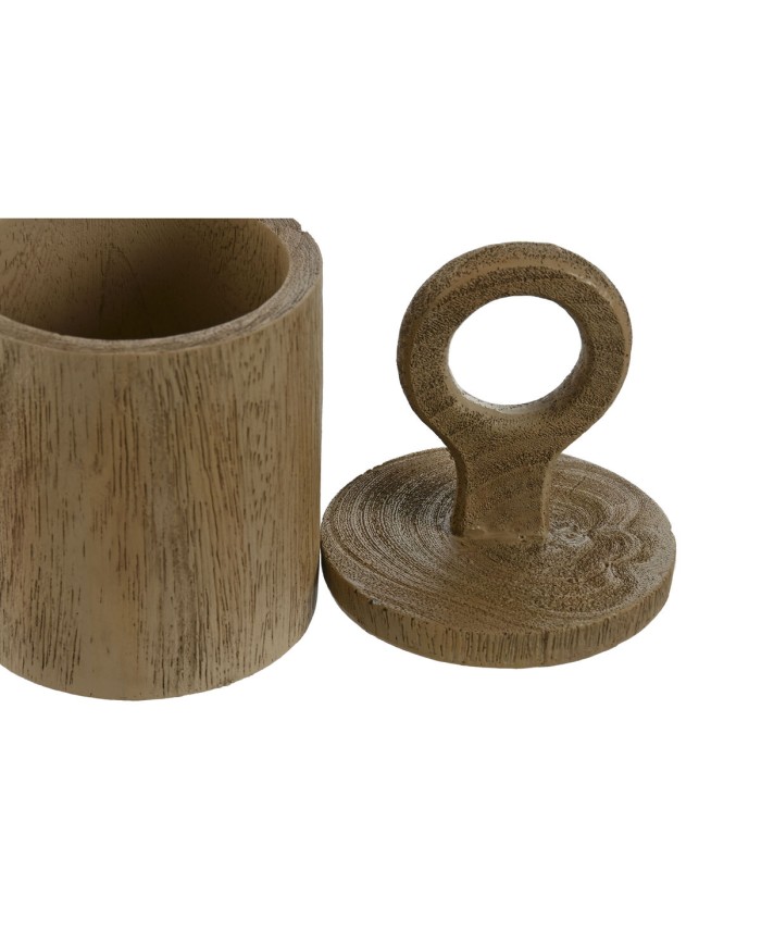 Scatola-Portagioie Home ESPRIT Marrone Resina 9 x 9 x 19 cm Scatola-Portagioie Home ESPRIT Marrone Resina 9 x 9 x 19 cm