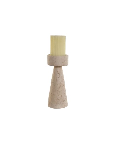 Candelabro Home ESPRIT Beige Resina Marmo 10 x 10 x 25 cm