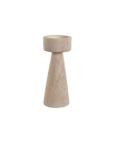 Candelabro Home ESPRIT Beige Resina Marmo 10 x 10 x 25 cm