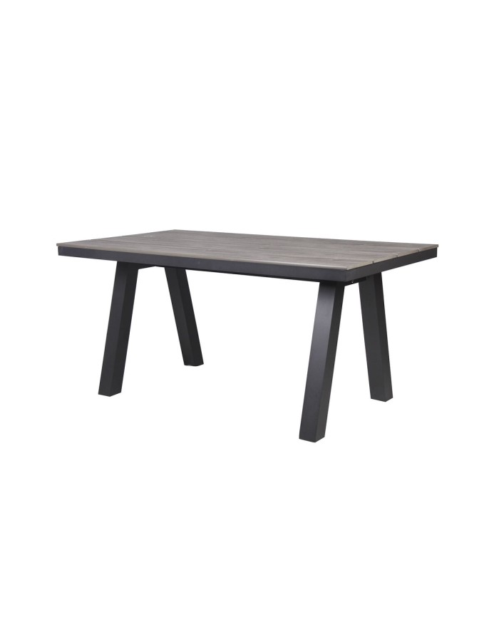 Tavolo da Pranzo Home ESPRIT Grigio Alluminio polistirene 160 x 90 x 77 cm