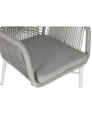 Poltrona da giardino Home ESPRIT Bianco Grigio Alluminio rattan sintetico 57 x 63 x 84 cm Poltrona da giardino Home ESPRIT Bianco Grigio Alluminio rattan sintetico 57 x 63 x 84 cm