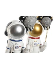 Statua Decorativa Home ESPRIT Azzurro Bianco Rosso Donna Astronauta 16 x 12 x 41 cm (2 Unità)