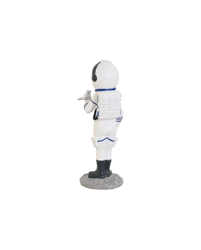 Statua Decorativa Home ESPRIT Azzurro Bianco Rosso Argentato Donna Astronauta 10 x 11 x 29 cm (2 Unità)