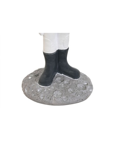 Statua Decorativa Home ESPRIT Azzurro Bianco Rosso Argentato Donna Astronauta 10 x 11 x 29 cm (2 Unità)