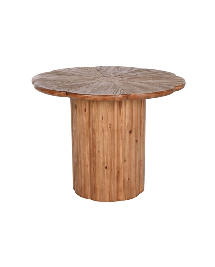 Tavolo da Pranzo Home ESPRIT Naturale Legno 100 x 100 x 77 cm Tavolo da Pranzo Home ESPRIT Naturale Legno 100 x 100 x 77 cm