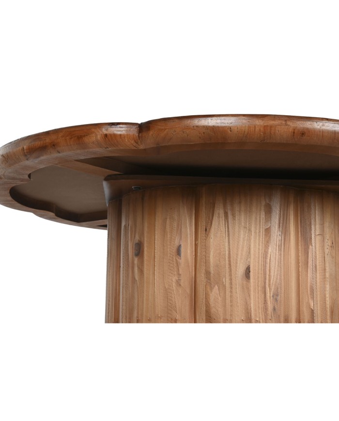 Tavolo da Pranzo Home ESPRIT Naturale Legno 100 x 100 x 77 cm Tavolo da Pranzo Home ESPRIT Naturale Legno 100 x 100 x 77 cm