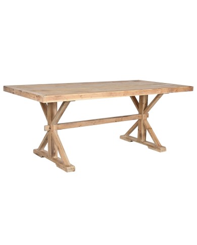 Tavolo da Pranzo Home ESPRIT Naturale Legno 200 x 100 x 80 cm Tavolo da Pranzo Home ESPRIT Naturale Legno 200 x 100 x 80 cm