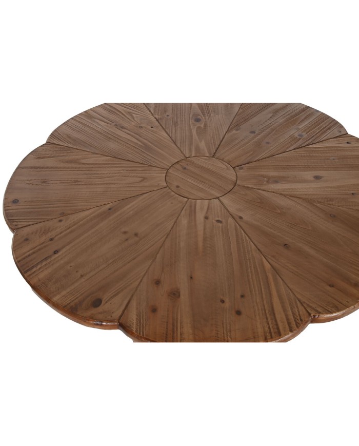 Tavolo da Pranzo Home ESPRIT Naturale Legno 100 x 100 x 77 cm Tavolo da Pranzo Home ESPRIT Naturale Legno 100 x 100 x 77 cm