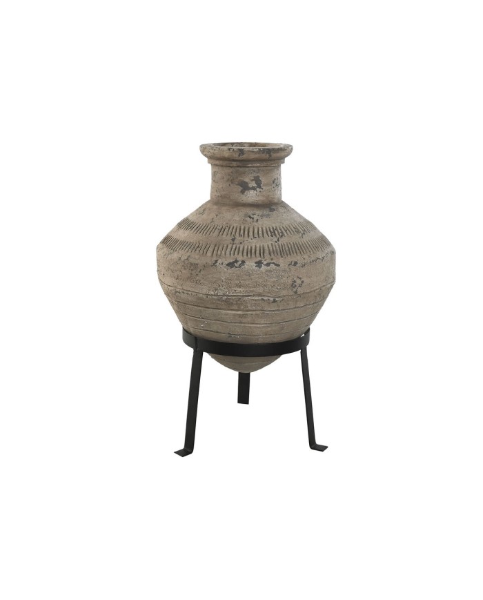 Vaso Home ESPRIT Nero Beige Metallo Magnesio 28 x 28 x 47 cm Vaso Home ESPRIT Nero Beige Metallo Magnesio 28 x 28 x 47 cm