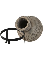 Vaso Home ESPRIT Nero Beige Metallo Magnesio 28 x 28 x 47 cm Vaso Home ESPRIT Nero Beige Metallo Magnesio 28 x 28 x 47 cm