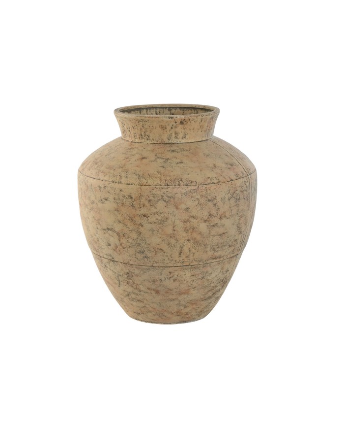 Vaso Home ESPRIT Beige Metallo 33 x 33 x 37 cm Vaso Home ESPRIT Beige Metallo 33 x 33 x 37 cm