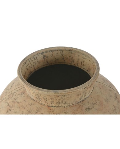 Vaso Home ESPRIT Beige Metallo 33 x 33 x 37 cm Vaso Home ESPRIT Beige Metallo 33 x 33 x 37 cm