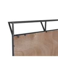 Set di 3 quadri Home ESPRIT Bianco Nero Mappamondo 222 x 8 x 140 cm (3 Pezzi)