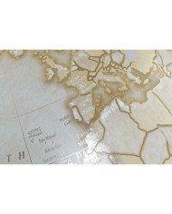 Mappamondo Home ESPRIT Bianco Dorato PVC Marmo 27 x 25 x 40 cm