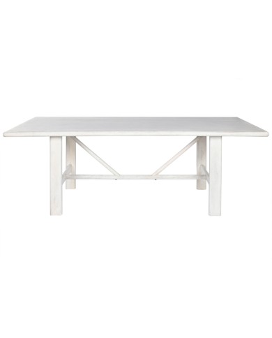 Tavolo da Pranzo Home ESPRIT Bianco Legno di mango 213,4 x 96,5 x 76,2 cm Tavolo da Pranzo Home ESPRIT Bianco Legno di mango 213,4 x 96,5 x 76,2 cm