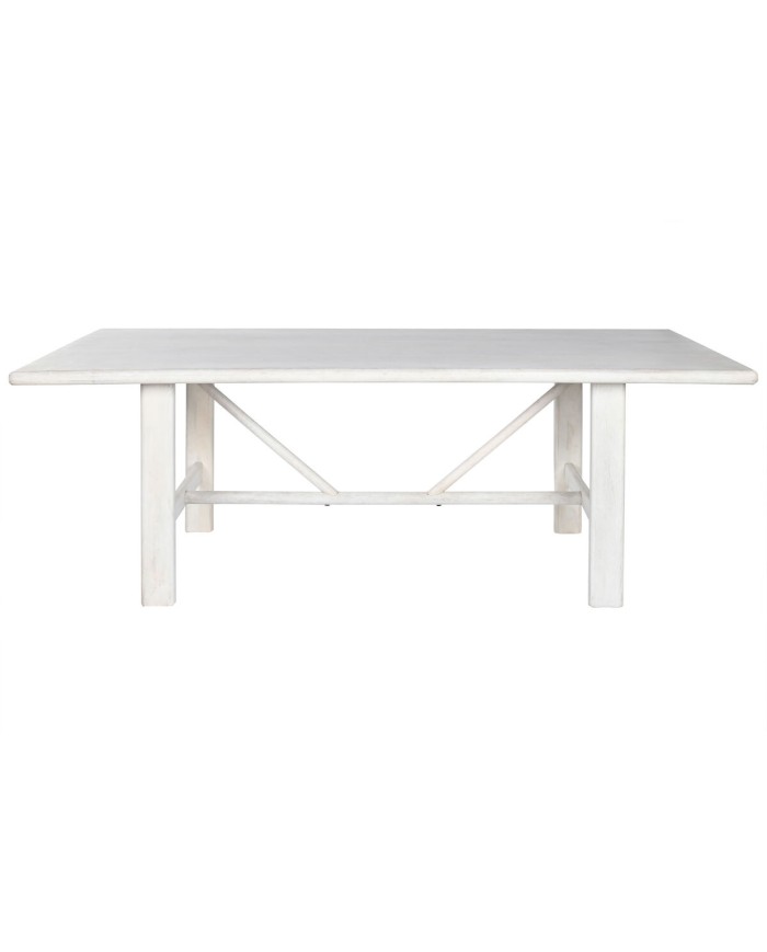 Tavolo da Pranzo Home ESPRIT Bianco Legno di mango 213,4 x 96,5 x 76,2 cm