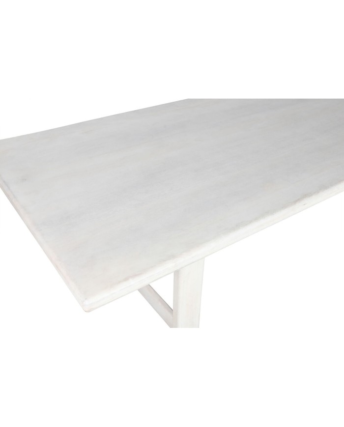 Tavolo da Pranzo Home ESPRIT Bianco Legno di mango 213,4 x 96,5 x 76,2 cm