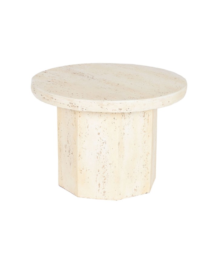 Tavolino Aggiuntivo Home ESPRIT Beige Magnesio 60 x 60 x 41,9 cm