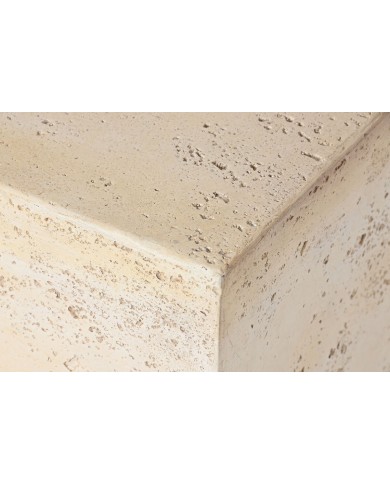 Tavolino Aggiuntivo Home ESPRIT Beige Magnesio 40 x 40 x 40 cm
