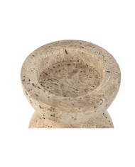 Portacandele Home ESPRIT Beige Magnesio 12 x 12 x 12,7 cm