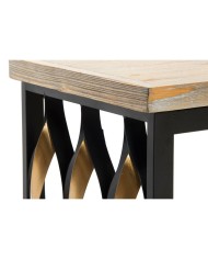 Set di 2 tavoli Home ESPRIT Legno Metallo 64 x 34 x 65 cm