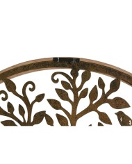 Decorazione da Parete Home ESPRIT Dorato Naturale Albero Cottage 60 x 1,5 x 60 cm (2 Unità)