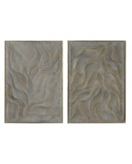 Decorazione da Parete Home ESPRIT Dorato 94,5 x 4,5 x 94,5 cm (2 Unità)