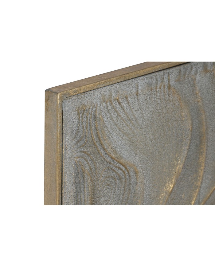 Decorazione da Parete Home ESPRIT Dorato Moderno 67,5 x 2,5 x 97 cm (2 Unità)