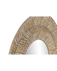 Specchio da parete Home ESPRIT Dorato Metallo Cristallo Moderno 78 x 4,5 x 78 cm