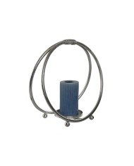 Portacandele Home ESPRIT Argentato Metallo 38 x 16 x 38,5 cm 38 x 16 x 39 cm (2 Unità)