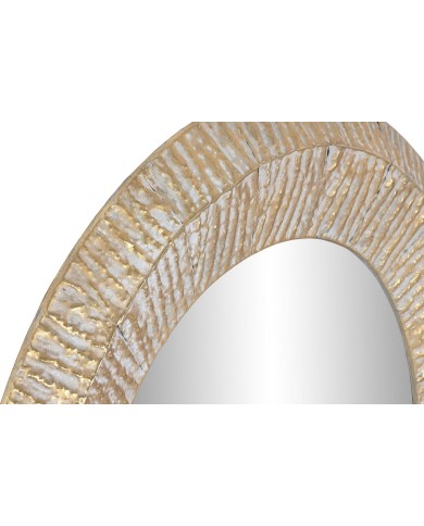 Specchio da parete Home ESPRIT Dorato Moderno Decapaggio 78 x 4 x 78 cm