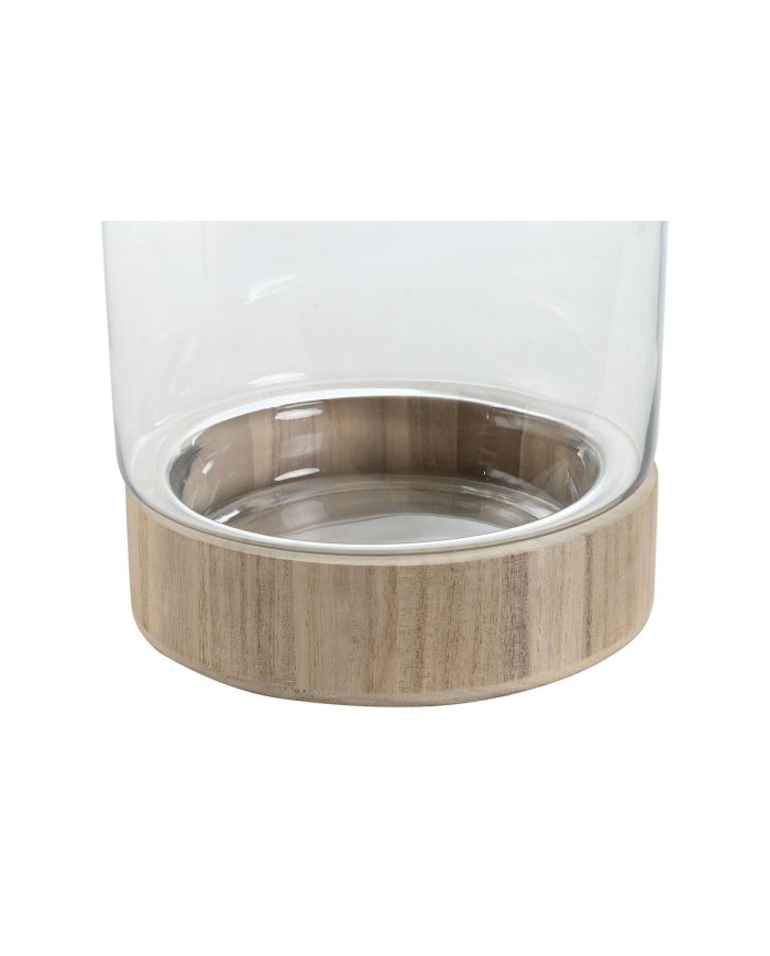 Vaso Home ESPRIT Trasparente Naturale Legno Cristallo 21 x 21 x 42 cm Vaso Home ESPRIT Trasparente Naturale Legno Cristallo 21 x 21 x 42 cm